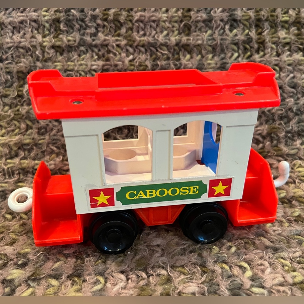 Vintage Fisher Price Little People Caboose for 1986 Express Train set